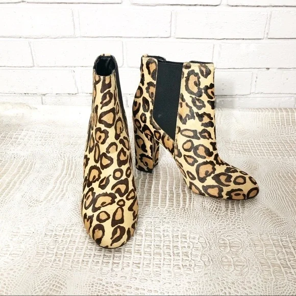Sam Edelman Leopard-Print Calf‎ Hair Chelsea Boots - Picture 3 of 14